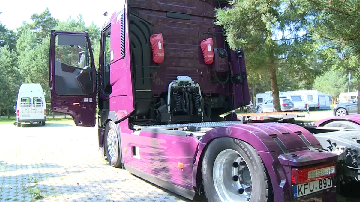 Protesto contra regras europeias em matéria de repouso dos camionistas