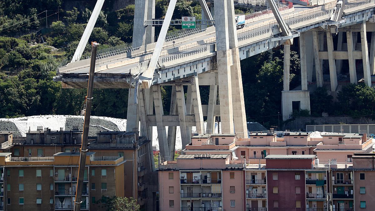 Ponte di Genova: il moncone est è pericolante