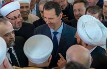 Watch: Syria's Bashar al-Assad attends morning prayers