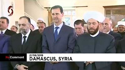 حضور بشار اسد در مراسم نماز عید قربان
