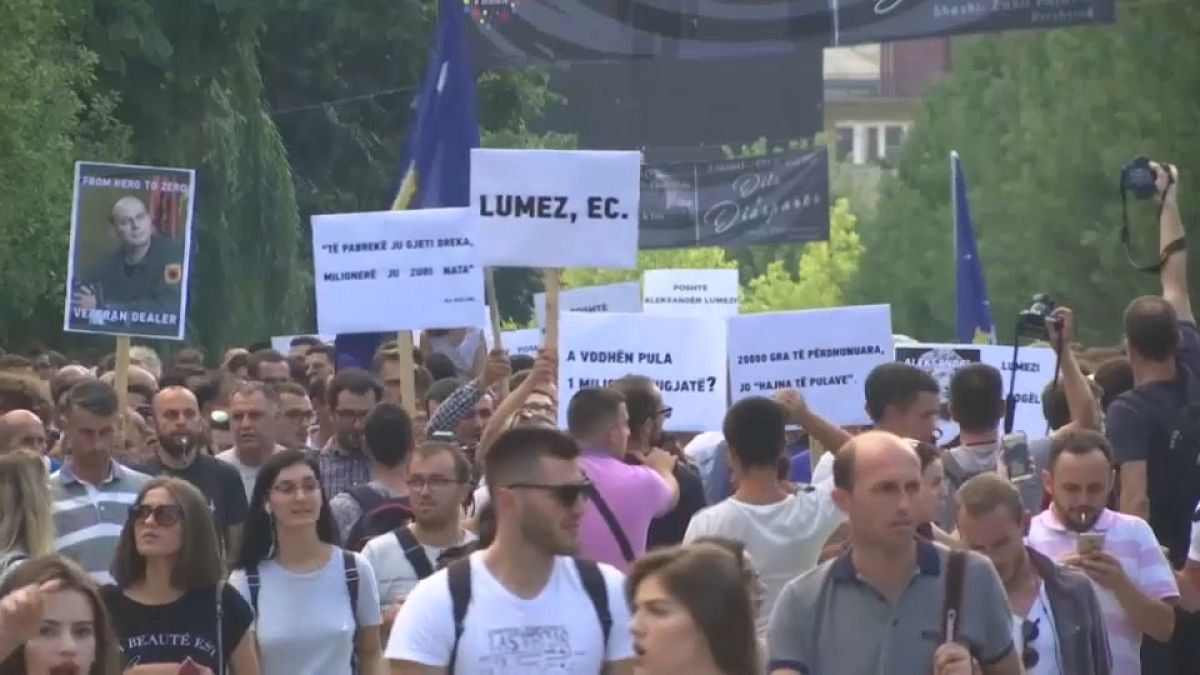 Protesta en Kosovo contra la corrupción