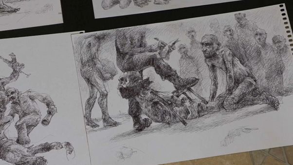 La storia di Najah, rifugiato siriano che disegna torture La storia di Najah, rifugiato siriano che disegna torture