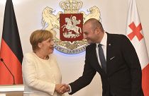 Angela Merkel visits Georgia to discuss refugees