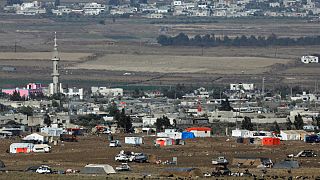 اردوگاه آوارگان سوری در نزدیکی مرز اسرائیل