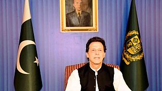 رئيس وزراء باكستان عمران خان يتحدث في اسلام اباد يوم 19 اغسطس اب 2018