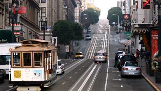 أحد شوارع مركز مدينة سان فرانسيسكو