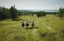 Ιππασία στο εθνικό πάρκο Μπουραβάι του Καζακστάν