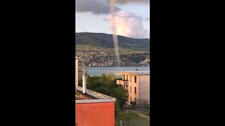 Watch: Onlookers catch glimpse of waterspout in Zurich