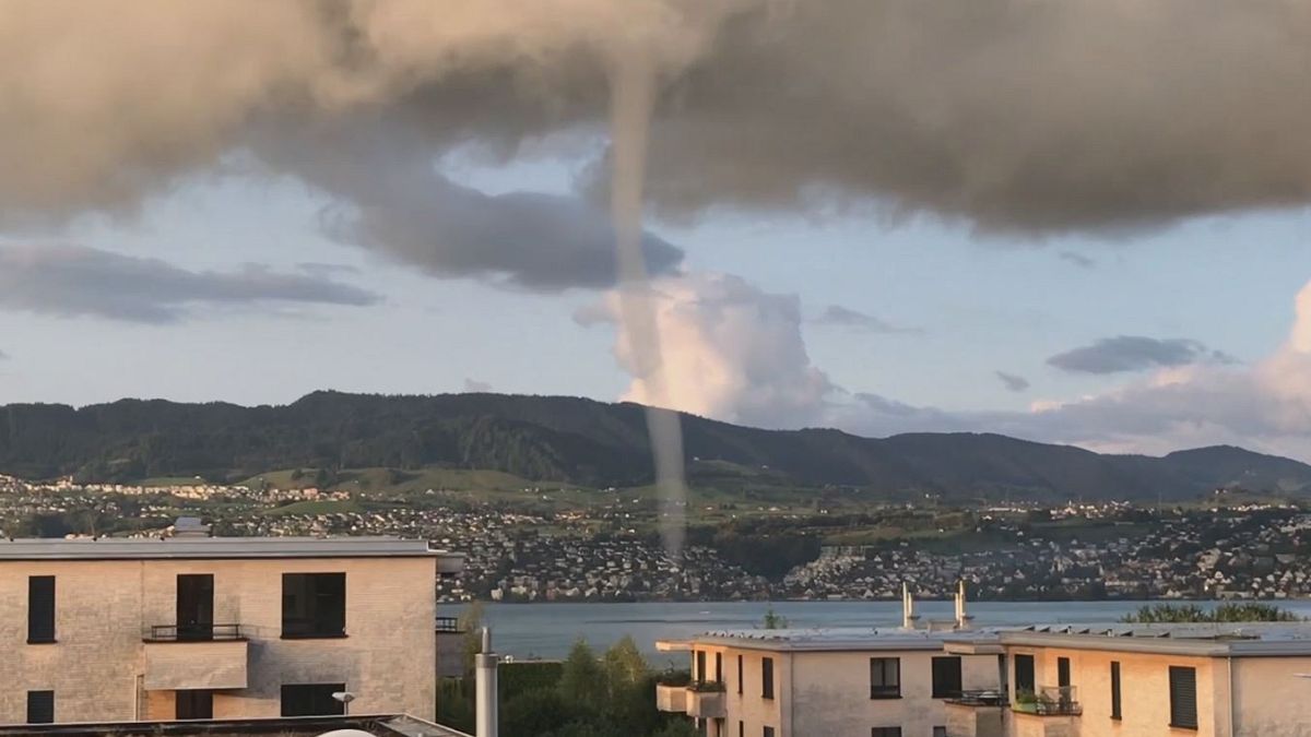 Watch: Waterspout spotted on Lake Zurich, Switzerland 