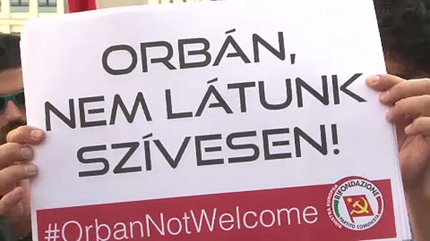 Orbán és Salvini ellen tüntettek Milánóban Orbán és Salvini ellen tüntettek Milánóban