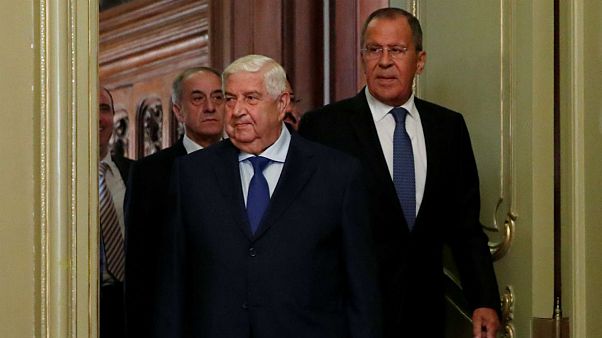 Syrian Foreign Minister al-Moualem and Russian Foreign Minister Lavrov Syrian Foreign Minister al-Moualem and Russian Foreign Minister Lavrov