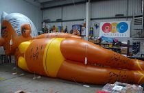 Bikini-clad blimp of London mayor to take to skies
