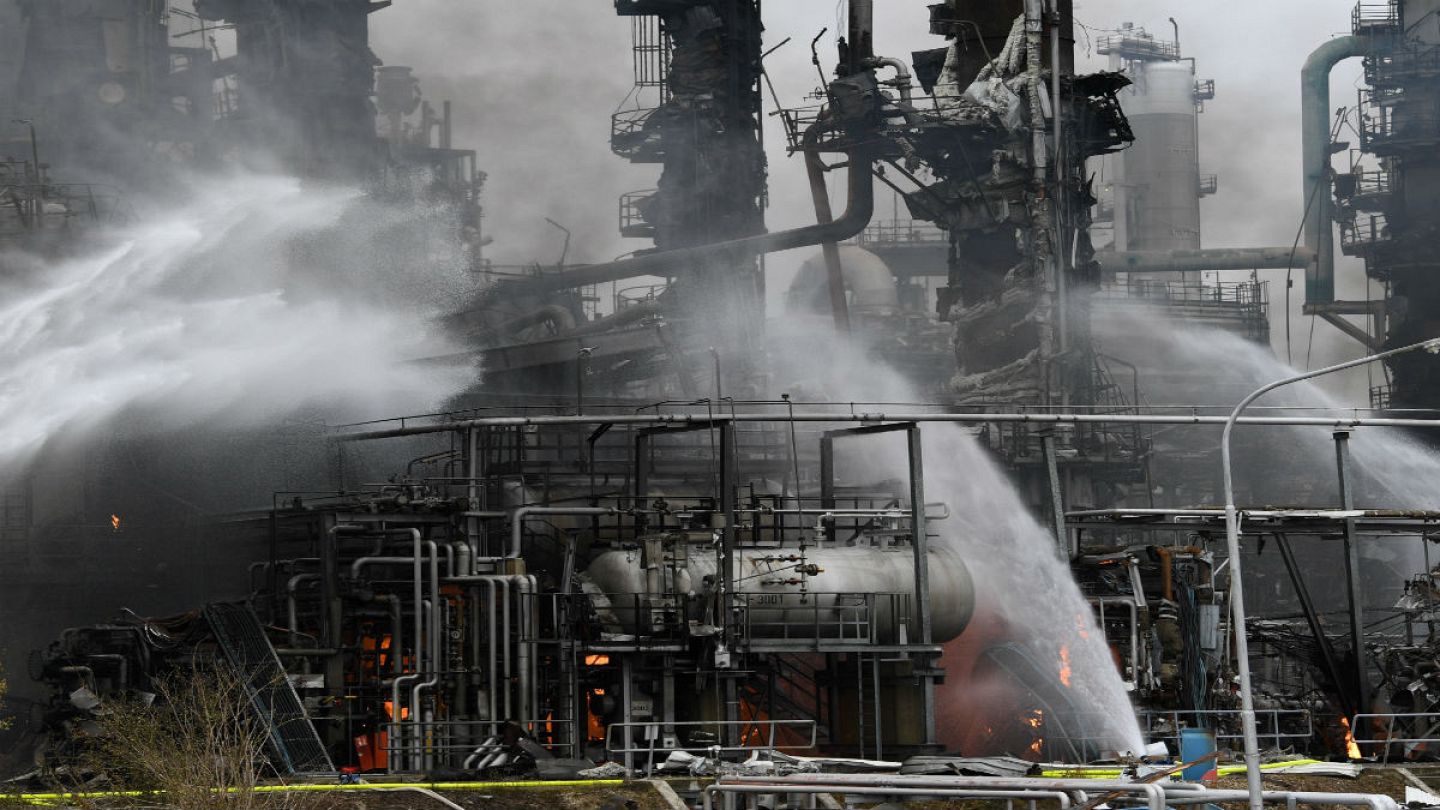 incendio de la ciudad de texas de la refinería de bp