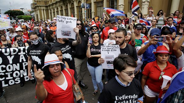 Nueva protesta en Costa Rica contra la llegada de nicaragüenses Nueva protesta en Costa Rica contra la llegada de nicaragüenses