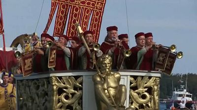 ونیز؛ رژه قایق‌های قرن شانزدهمی در رقابت‌های تاریخی رگاتا استوریکا
