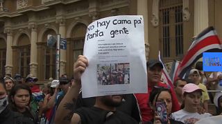 costa ricans protest against Nicaraguan migrants 