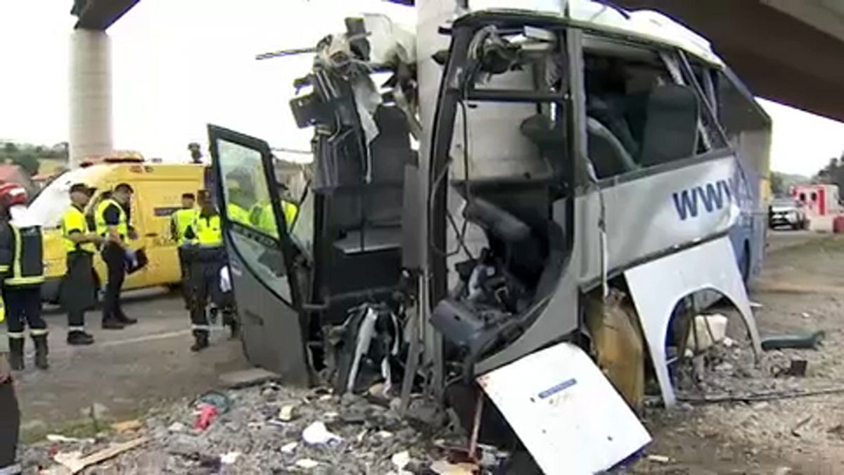 Tragikus buszbaleset Asztúriában
