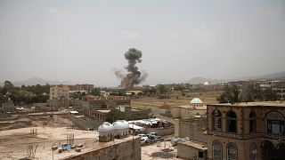 Humo tras el ataque de la coalición Saudí el mes pasado en Saada
