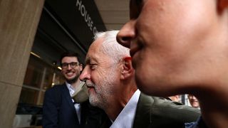 Jeremy Corbyn arrives to attend an NEC meeting