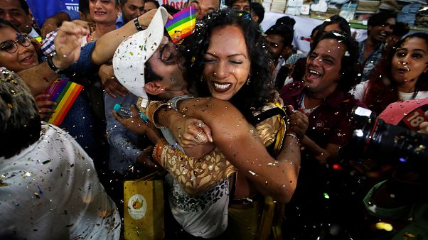 Inde : l'homosexualité dépénalisée, scènes de liesse dans la rue Inde : l'homosexualité dépénalisée, scènes de liesse dans la rue