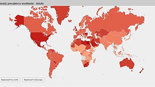 خريطة تفاعلية من موقع الفيدرالية العالمية للسمنة