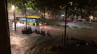 Inundaciones en Barcelona por una fuerte tormenta