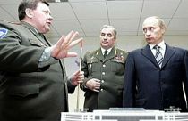 Russian President Vladimir Putin at opening of GRU headquarters in 2006.