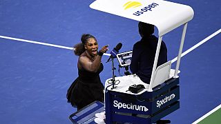 Williams clashes with umpire during Open defeat