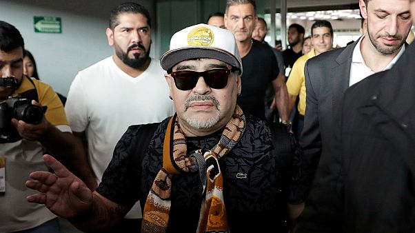 استقبال حافل لمارادونا بالمكسيك بعد وصوله لتولي قيادة دورادوس استقبال حافل لمارادونا بالمكسيك بعد وصوله لتولي قيادة دورادوس