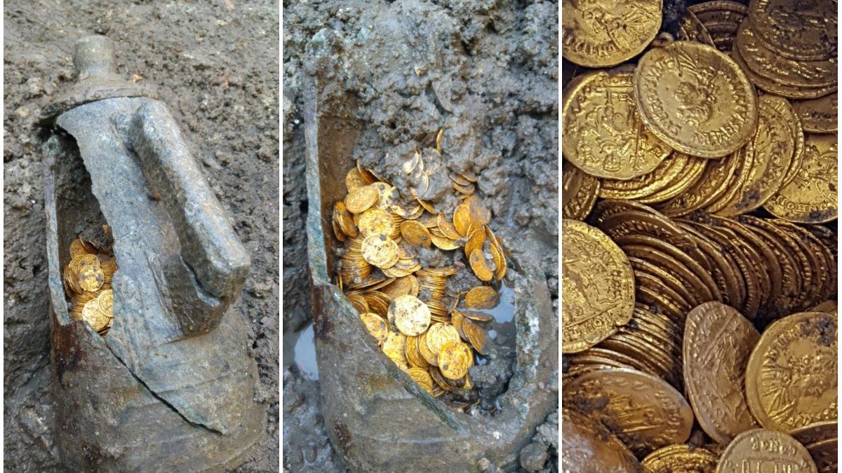 کشف سکه‌های طلا در انبار یک تئاتر قدیمی در ایتالیا