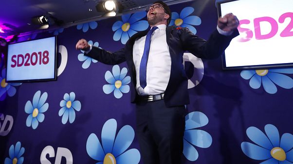 Sweden Democrats leader Jimmie Akesson as he waits for election results Sweden Democrats leader Jimmie Akesson as he waits for election results