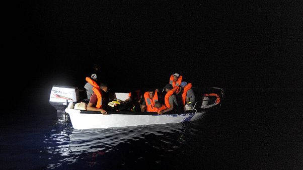 A group of migrants head towards Europe A group of migrants head towards Europe