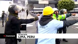 Soccer fans fight church-goers in Peru stadium land dispute