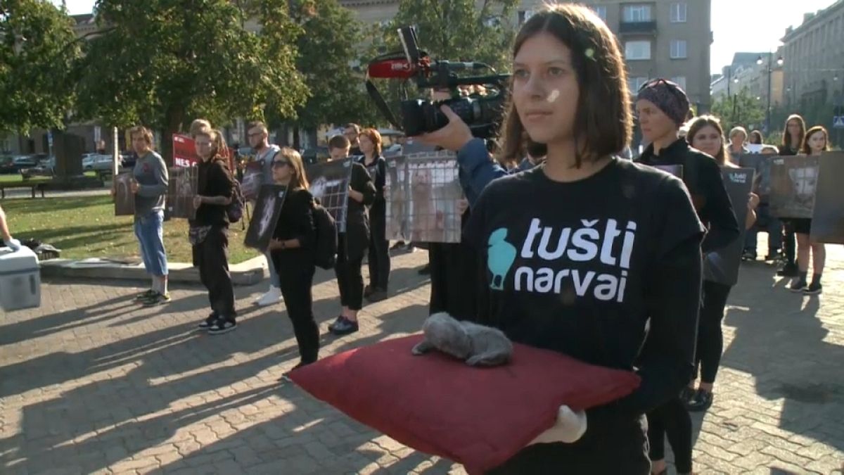 Des Lituaniens demandent l'interdiction des fermes à fourrure