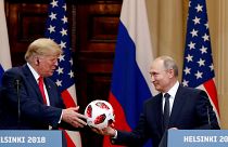 U.S. President Trump and Russian President Vladimir Putin in Helsinki