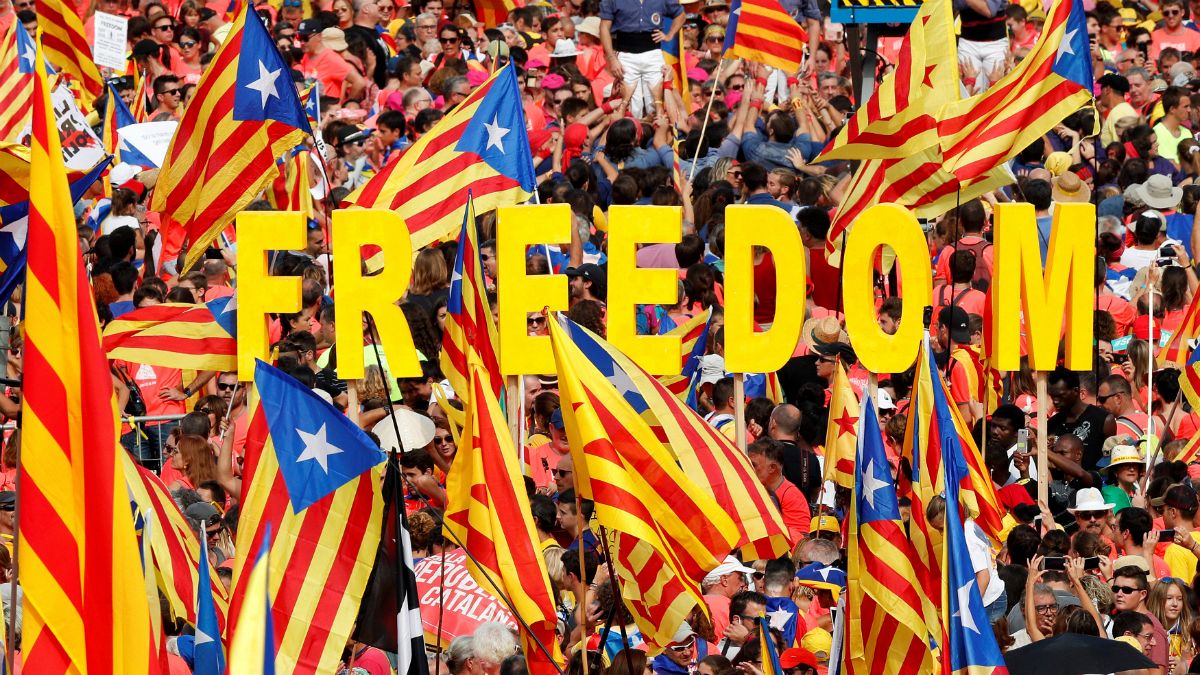 Καταλονία: Ογκώδης διαδήλωσης υπέρ της ανεξαρτησίας