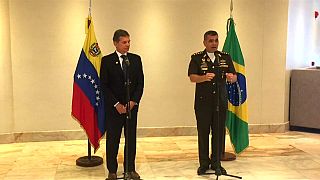 Ministros da Defesa do Brasil e da Venezuela reunidos em Puerto Ordaz
