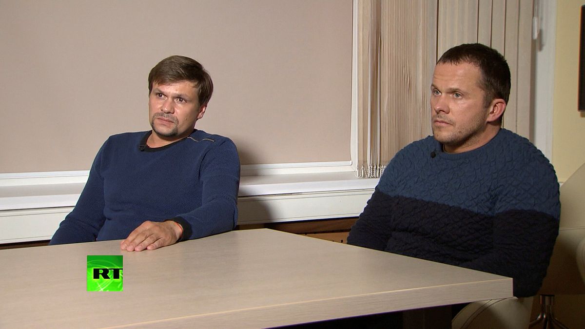 "Ruslan Boshirov" and "Alexander Petrov" in an interview with Russia Today
