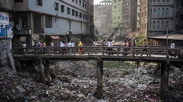 In Keraniganj, a district with many garment factories, the canal once flowed In Keraniganj, a district with many garment factories, the canal once flowed