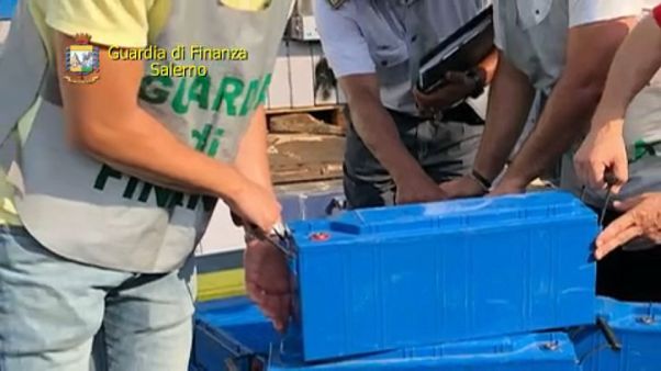 Τόνοι ελαστικών και μπαταριών κατασχέθηκαν στο λιμάνι του Σαλέρνο Τόνοι ελαστικών και μπαταριών κατασχέθηκαν στο λιμάνι του Σαλέρνο