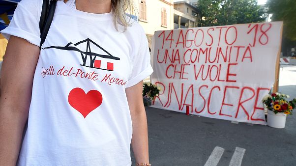 A Morandi híd áldozataira emlékeztek A Morandi híd áldozataira emlékeztek
