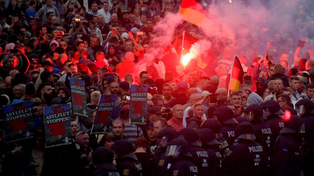 Chemnitz protester jailed over Hitler salute