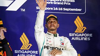 Formula 1'de Singapur Grand Prix'si Lewis Hamilton'un