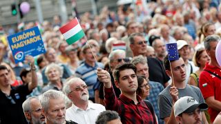 Βουδαπέστη: Διαδήλωση κατά του Βίκτορ Όρμπαν