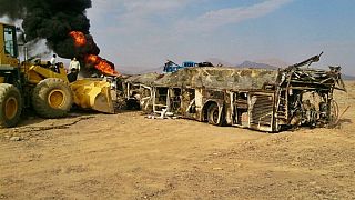 تصادف مرگبار اتوبوس با تانکر سوخت در جاده نطنز
