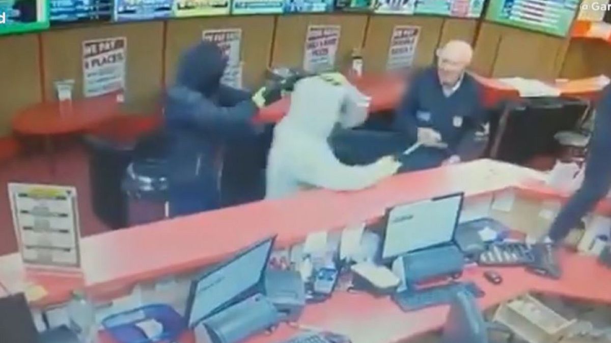 Watch: Great-granddad confronts robbers in betting shop | The Cube
