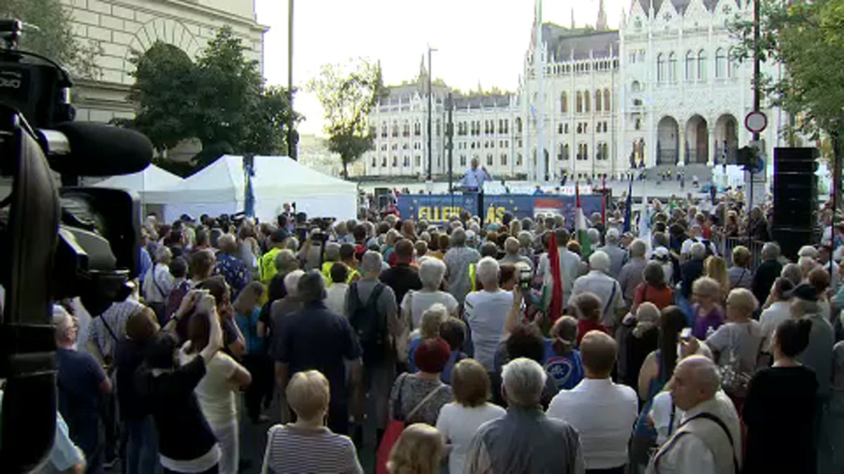 Αντικυβερνητική διαδήλωση στη Βουδαπέστη