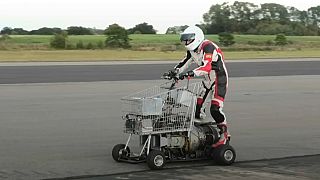 World speed records for motorised toilet, shed and shopping trolley set in Yorkshire