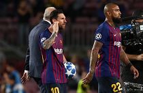 ليونيل ميسي بملعب كامب نو في  برشلونة  