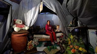 Watch: A year after Mexico earthquake, families are living in tents and in cardboard houses